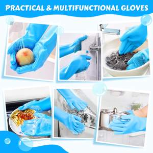 Guantes de aseo para mascotas, guantes de baño para gatos resistentes al calor, guantes de masaje de baño para perros de silicona para perros y gatos - Product Image 6
