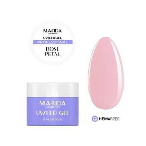 Majida Cosmetics UV LED Gel Rose Petal 15ml Professional <b>Builder</b> Gel Hema Free - Product Image 2