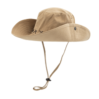 Chapeau de pêcheur unisexe pour la randonnée en plein air, le camping, imperméable, respirant, à large bord, pliable, avec sangle anti-vent sous le menton
