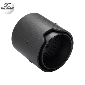 Embout d'échappement en fibre de carbone M Performance pour <span class=keywords><strong>BMW</strong></span> M2/<span class=keywords><strong>M3</strong></span>, modification de silencieux automobile, tuyau d'échappement noir - Product Image 6
