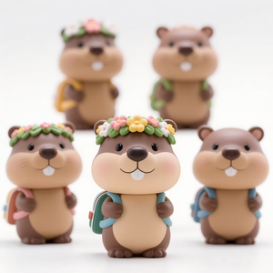 Lindo Portalápices de Resina con Forma de Capibara y Corona Floral - Adorable Porta Lápices <span class=keywords><strong>3D</strong></span> con Diseño de Animal, Organizador de Escritorio para el Hogar y la Oficina, Regalo - Product Image 2