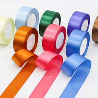 Ruban en satin premium simple/double face de 4 cm, ruban en polyester haute densité de 40 mm, rouleau pour emballage cadeau, décoration de mariage