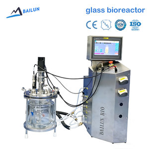 10L Benchtop Double Wall Jacketed Fermenter Bioreactor Glass Stirred Tank with Price for Microbial Culture - Product Image 1