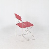 Chaise de salle à manger en acier chromé, pieds en X, siège en maille métallique, ergonomique, sans accoudoirs, empilable, minimaliste, pour terrasse, café, restaurant