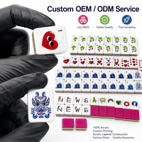 Juego de Mahjong Americano Automático Plegable de 160 Fichas, Acrílico en Capas, Patrón Impreso Personalizado, Fabricante OEM ODM, Juego de Mesa al por Mayor