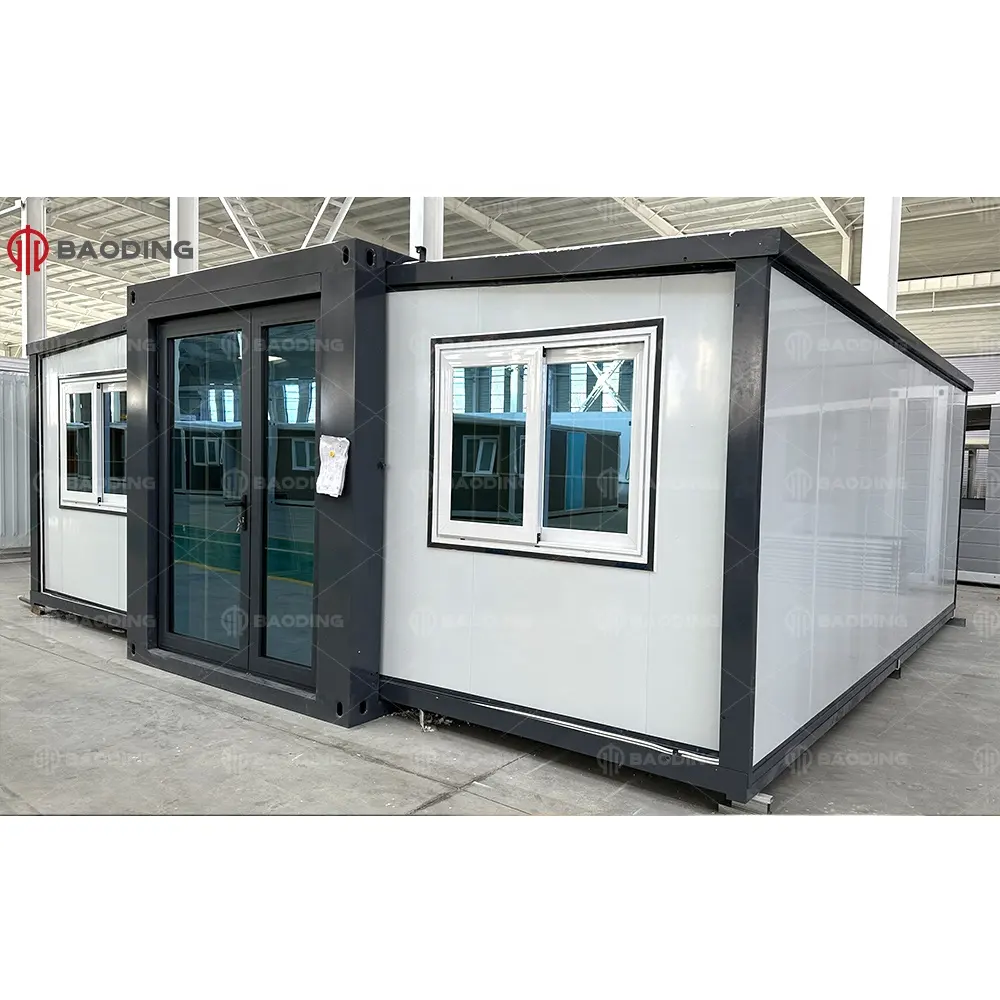 Expandable container house 40ft 2 bedrooms expandable and folded container house expandable residential container house