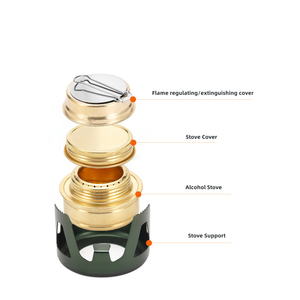 Réchaud à alcool liquide portable ultra-léger pour l'extérieur <span class=keywords><strong>Mini</strong></span> réchaud à blocs solides pour la pêche Théière à eau bouillante Réchaud de cuisson - Product Image 4