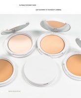 Poudre compacte pressée naturelle vegan personnalisable avec logo, maquillage visage waterproof, contrôle du sébum, poudre fixante mate à marque privée