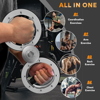 Anneau de musculation en acier, entraînement de la force, réglable, 12 lb, Power Twister, appareil d'exercice musculaire portable pour la maison, dispositif de musculation des bras, lutte