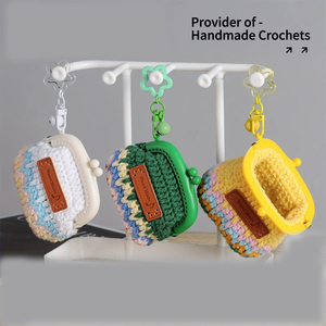 Bolso <span class=keywords><strong>de</strong></span> <span class=keywords><strong>ganchillo</strong></span> hecho a mano con diseño <span class=keywords><strong>de</strong></span> concha, monedero tejido con hilo y estuche <span class=keywords><strong>para</strong></span> auriculares, bolso <span class=keywords><strong>de</strong></span> punto DIY y tarjeteros KIVA K-1477 Party - Product Image 4