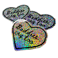 Résistant aux UV étanche arc-en-ciel argent laser hologramme autocollant à paillettes étiquette découpée autocollants holographiques personnalisés logo personnalisé