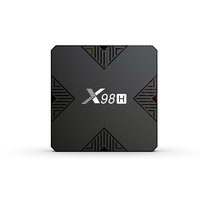 Boîtier TV Android 12 X98h Allwinner H618 2 Go/16 Go 4 Go/32 Go, double Wi-Fi, LAN 100 M, prend en charge le lecteur IPTV 6K
