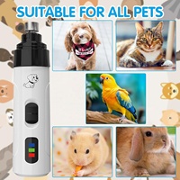 Lime à ongles portable en acier inoxydable et plastique pour animaux de compagnie – Outil de polissage indolore pour le soin des pattes de chiens et de chats – Kit de toilettage pour pattes