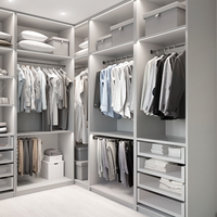 Système de dressing moderne à prix abordable pour chambre à coucher, armoire ouverte en U pour organiser les vêtements, idéal pour la maison et la salle de dressing
