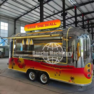 Carritos de Comida Móviles Portátiles para la Venta, Remolque de Comida para Pizzería en Plaza, Remolque de Comida Totalmente Equipado - Product Image 1