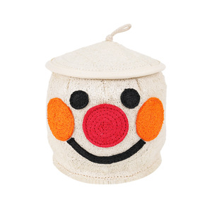Cesta de almacenamiento con forma de muñeco de nieve, redonda, tejida a mano, para juguetes, cosméticos, organizador de aperitivos - Product Image 1