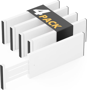 4.65 ''cao có thể điều chỉnh tre tủ quần áo đồ lót lưu trữ ngăn 4 gói ngăn kéo tổ chức với nhãn - Product Image 6