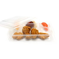 Boîte à lunch bento jetable en PP à 4 compartiments pour micro-ondes