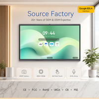 Tableau blanc interactif intelligent 65/75/86/98 pouces Ultra HD 4K, écran plat LED tout-en-un, caméra 48MP 8 micros, Android 16.0 Dual