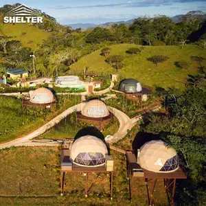 Shelter Dome Project In Costa Rica Hotel Geodesic Dome Tents Luxury Glamping Tents With Bathroom