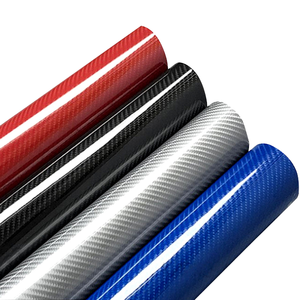 Haute qualité mat 3D fibre de carbone auto-adhésif TPU polyvinyle Lactone brillant carrosserie autocollants de <span class=keywords><strong>voiture</strong></span> anti-rayures changement de couleur - Product Image 1