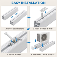 Support de montage pour climatiseur YOD HVAC, kit de base de fixation pour condenseur, support de sol extérieur en PVC pour unité de climatisation