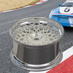 Completamente personalizzato <span class=keywords><strong>2</strong></span> pezzi argento forgiato ruote auto cerchi Multi raggio 8J-12J per A5 5x112 CB66.6 4 serie 5x120 CB72.6 CC 5x112 - Product Image 6