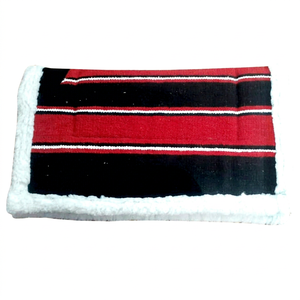 EQUIPRO Sudadero Australiano Azul Marino con Patrón Acolchado de Diamantes, Relleno de Poliéster y Cubierta Sintética, con Ribete Rojo - Product Image 1