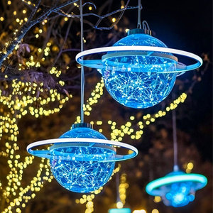 Lampadario a Sospensione LED in Acrilico per Esterni Impermeabile Effetto Cielo Stellato, Luce Ambientale Colorata 20-30cm, Lampada Decorativa per Centri Commerciali - Product Image 4