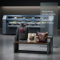 Imprimante textile numérique industrielle hybride à écran ovale, double tête I3200, 22 palettes, 4000 pièces/jour, haute vitesse, pour usine