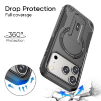 Étui de téléphone magnétique résistant aux chutes pour iPhone 17 16 15 Pro Max 14 13 12 Pro Plus Protecteur de couverture de voiture pour téléphone portable