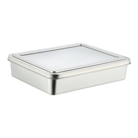 Moule à gâteau carré en acier inoxydable pour Tiramisu, plateau à mousse, avec couvercle, outil de cuisson