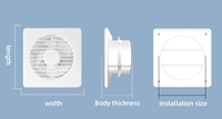 Ventilateur d'évacuation électrique 4/6/8 pouces, portable, cuisine, toilettes, salle de bain, silencieux, puissant, extracteur d'air, OEM ODM, moteur tout cuivre, énergie