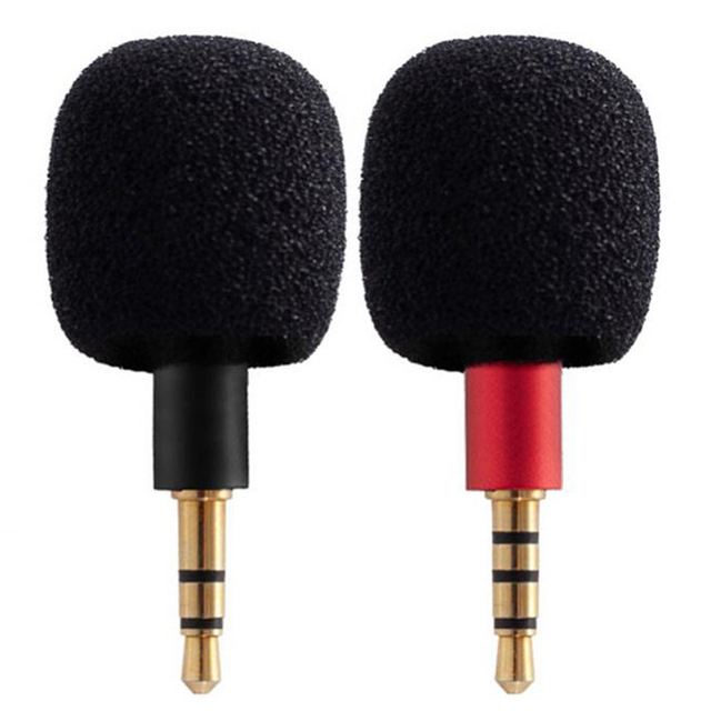 Portable Mini Microphone Mic 3.5mm Aux 4 Pole Metal Capacitance Microphone for Mobile Phone Computer Laptop PC Recording