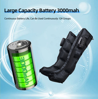 Bottes de massage pour les pieds et les jambes Healthpal Air Compression Pressotherapy pour la récupération, massage des pieds et des mollets pour hommes
