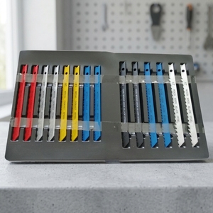 Herramienta de hojas de sierra de calar de precisión de 14 piezas <span class=keywords><strong>con</strong></span> acero de alta velocidad para un corte suave en madera, metal y plástico - Product Image 2