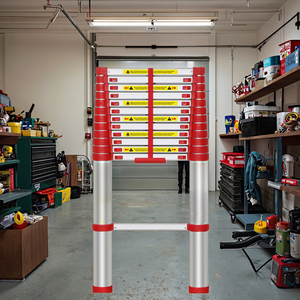 Tốt nhất Kính thiên văn thang 3.8M Gấp nhôm mở rộng thang đa chức năng cho xe cứu hỏa thuyền và xe sử dụng thang màu Đỏ - Product Image 1