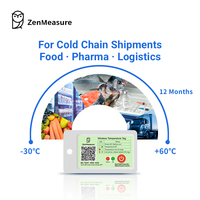 Registrador de Datos de Temperatura Inalámbrico ABS de Diseño OEM ZenMeasure, con Clasificación IP67 5.0, Reutilizable para Productos Lácteos, Certificado ROHS