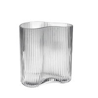 Lalique ELYSEE Style Français Cristal Coloré Décor À La Maison Cristal Irrégulier Vase Clair noir transparent bleu ciel Europe Couleur