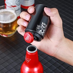 Ouvre-bouteille automatique créatif en plusieurs couleurs, outil de presse magnétique pour ouvrir <span class=keywords><strong>la</strong></span> bière, logo personnalisable, ouvre-bouteille - Product Image 2