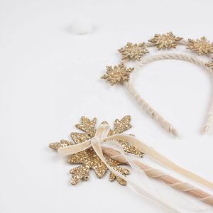 Lot de 2 accessoires capillaires pour enfants en gros : Baguette de fée, Baguette citrouille, Serre-tête couronne en tissu coloré pour la Saint-Valentin et la remise des diplômes - Product Image 2