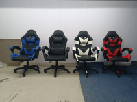 Chaise de bureau et de gaming moderne de luxe, ergonomique, à dossier haut, pivotante, en similicuir PU, avec fonction de levage et d'inclinaison, à roulettes, à prix abordable