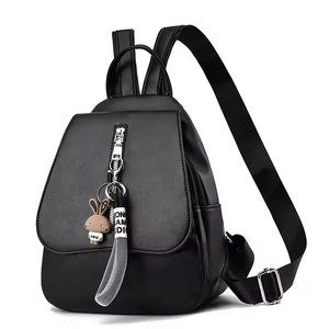 Customized Lightweight Korean Style Student Backpack Simple Fashionable Casual College Middle School Style Zipper Polyester Bag - Product Image 1