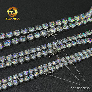 Joyería brillante de moda 5A + CZ diamante 316L collar de acero inoxidable 6mm 8mm 10mm Cadena de tenis Cadena de hip hop - Product Image 4