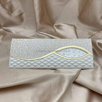 Super Offre : Fleur en Papier Faite Main avec Motif Cœur, Feuille d'Or, Thème Lettres Style Européen, Invitation de Mariage 23x10cm