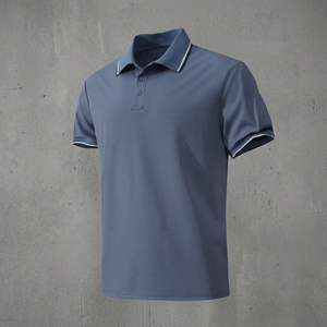 รับผลิตเสื้อผ้าผู้ชายสีดำล้วน ผ้าถักโพลีเอสเตอร์ 100% ระบายอากาศได้ดี พร้อมปักโลโก้ตามแบบ - Product Image 3