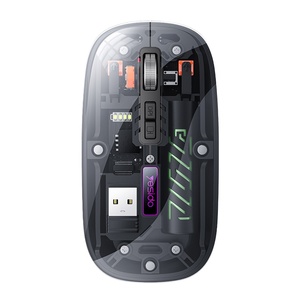 Yesido nút tắt tiếng chuột không dây trong suốt 2.4G + BT kết nối hai chế độ thiết kế công thái học tinh thể - Product Image 1