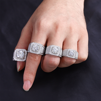 Bague en argent 925 homme 1CT 2CT 3CT 5CT moissanite hommes bague def vvs top qualité original argent 925 pierre anneaux pour hommes