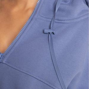 Sudadera Deportiva Corta con Capucha para Mujer, Personalizada con Logotipo Impreso, Cuello con Cremallera, Cordón Elástico, Informal - Product Image 2