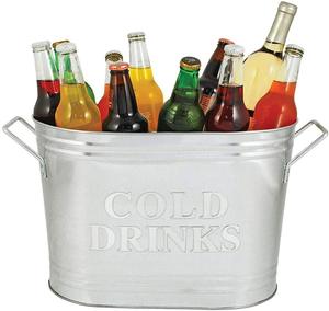 Large Capacity 5L Outdoor Portable Iron <strong>Wine</strong> Cooler Lighted Oval Metal Design For Patio Parties Garden Bars &amp; Party Drinks - Product Image 1